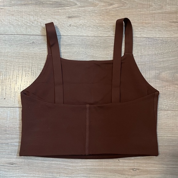Girlfriend Collective Mia Crop Bra in Earth Brown - Picture 3 of 4